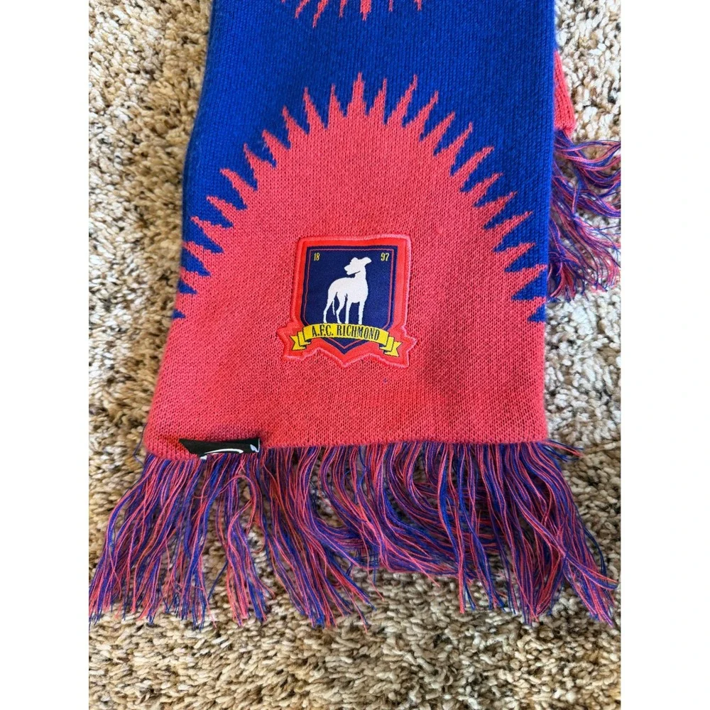 Nike AFC Richmond Scarf Ted Lasso Football Is Life Red Blue Soccer Fringed Scarf